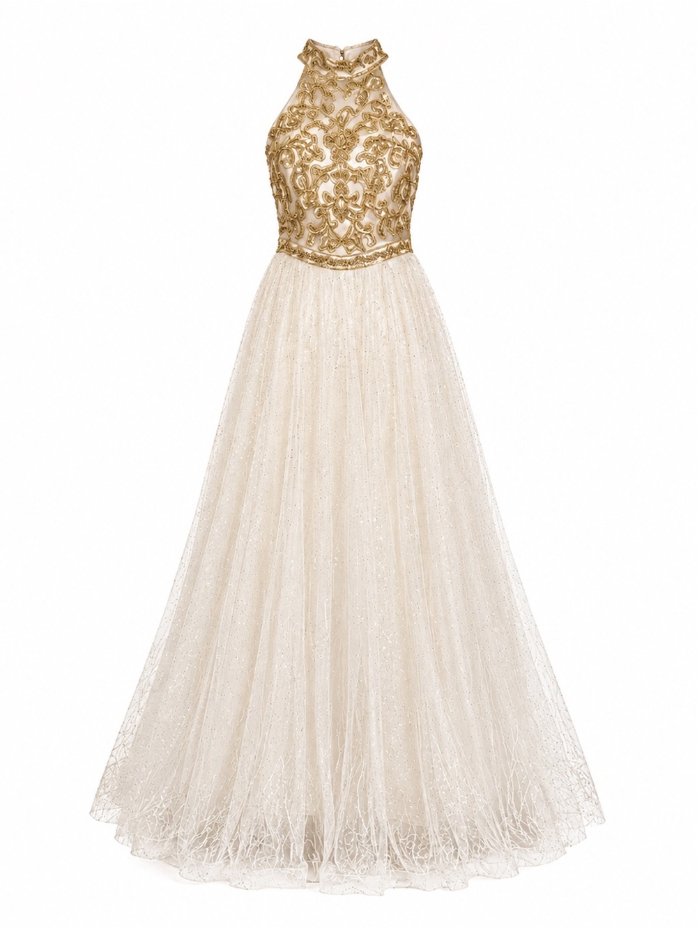 Sherri Hill | Dresses | Sherri Hill White And Gold Sparkle Tulle Pageant Dress